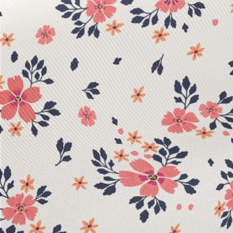 Soft Two-color Flowers Midweight Cotton Poplin