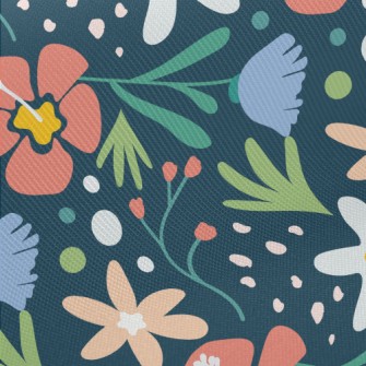 Tropical Rainforest Hibiscus F Midweight Cotton Poplin