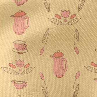 Old-fashioned Kettle And Flowe Waterproof Canvas