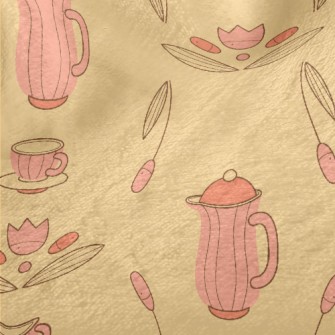 Old-fashioned Kettle And Flowe Minky