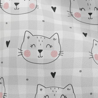 Smiling Cat With Simple Lines Chiffon