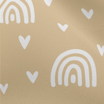 White Rainbow And Love Heart Chiffon