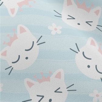 Cat Wearing A Pink Crown Chiffon