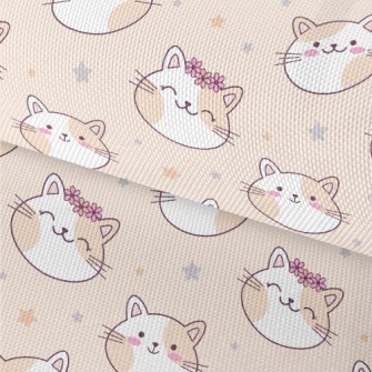 Happy Cat Wearing A Wreath Waterproof Oxford