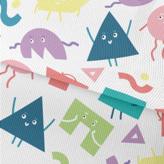 Brightly Colored Smiley Shapes Waterproof Oxford