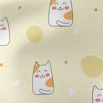 Cute Smiling Cat Waterproof Canvas