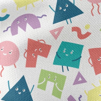 Brightly Colored Smiley Shapes Waterproof Canvas