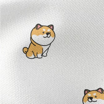 Cute Round Shiba Inu Waterproof Canvas