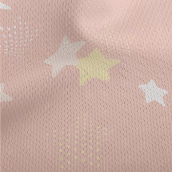 Pastel Stars And Polka Dot Sta Athletic Mesh Flat Back