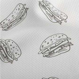 Delicious Greasy Burgers Athletic Mesh Flat Back
