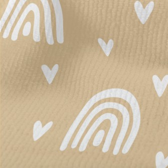 White Rainbow And Love Heart Terry