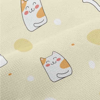 Cute Smiling Cat Performance Linen