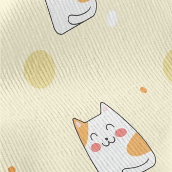 Cute Smiling Cat Standard Corduroy