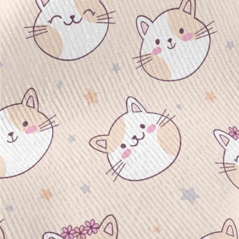 Happy Cat Wearing A Wreath Standard Corduroy