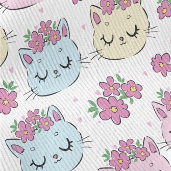 Cat With Closed Eyes And Wreat Standard Corduroy