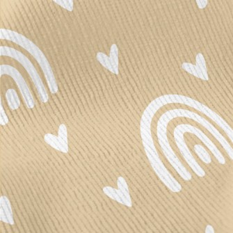 White Rainbow And Love Heart Standard Corduroy
