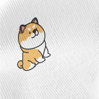 Cute Round Shiba Inu Standard Corduroy
