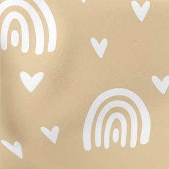 White Rainbow And Love Heart Stretch Ponte
