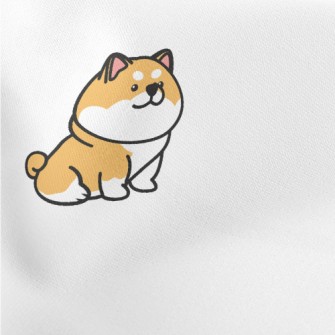 Cute Round Shiba Inu Stretch Ponte