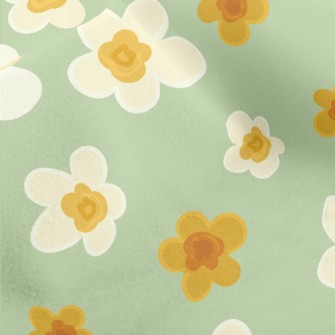 Vector Beautiful Flowers Micro Fleece