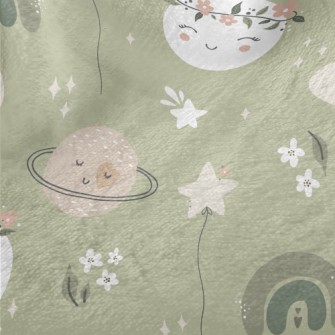 Planet And Clouds Wearing A Wr Minky