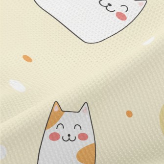 Cute Smiling Cat Piqué