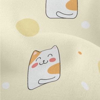 Cute Smiling Cat Lightweight Performance Linen