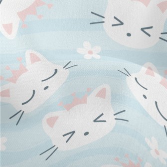 Cat Wearing A Pink Crown Lightweight Performance Linen