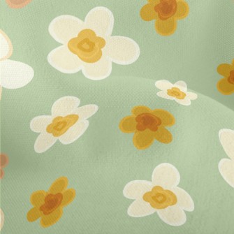 Vector Beautiful Flowers Lightweight Performance Linen
