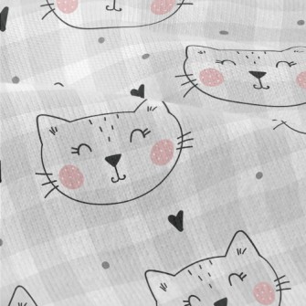 Smiling Cat With Simple Lines Modern Jersey