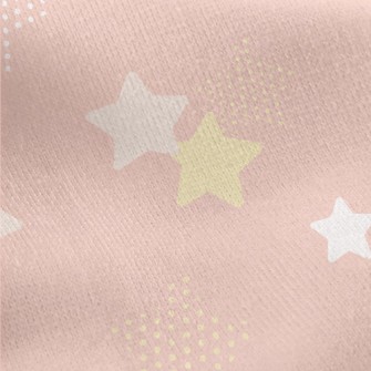 Pastel Stars And Polka Dot Sta Jersey Backed Fleece