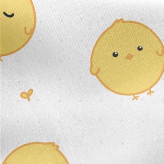 Round Yellow Chick Jersey Backed Fleece