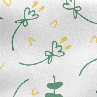 Simple Lines Of Flowers And Le Jersey Backed Fleece