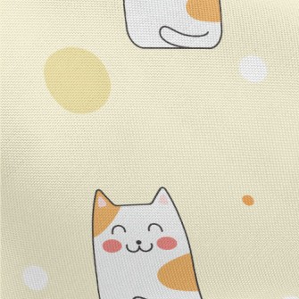 Cute Smiling Cat Pongee