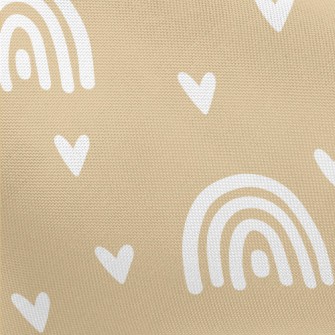 White Rainbow And Love Heart Pongee