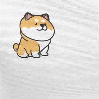 Cute Round Shiba Inu Pongee