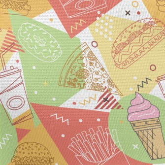 Colorful And Delicious Ice Cre Pongee
