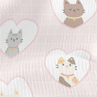 Cats In Love Stretch Jersey