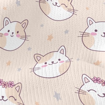 Happy Cat Wearing A Wreath Stretch Jersey