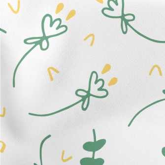 Simple Lines Of Flowers And Le Lightweight Cotton Poplin