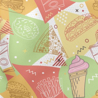 Colorful And Delicious Ice Cre Lightweight Cotton Poplin
