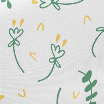 Simple Lines Of Flowers And Le Midweight Cotton Poplin