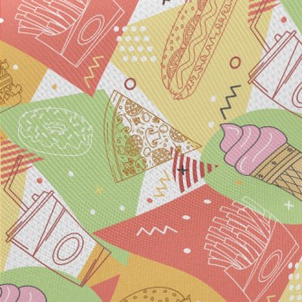 Colorful And Delicious Ice Cre Midweight Cotton Poplin