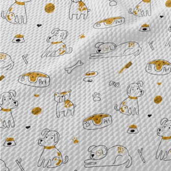 Simple Line Dog Birdseye Piqué
