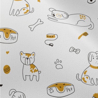 Simple Line Dog Chiffon