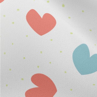 Red And Blue Love Heart Chiffon