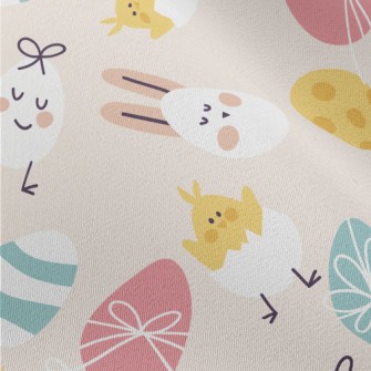 Round Cute Easter Graphics Chiffon