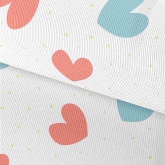 Red And Blue Love Heart Waterproof Oxford