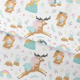 Girls Holding Animals Waterproof Oxford