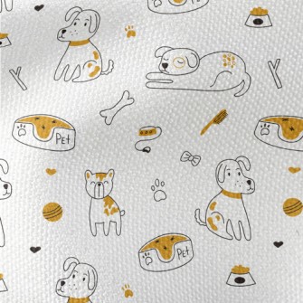 Simple Line Dog Waterproof Canvas